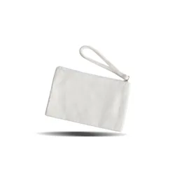 Custom Design Printed White Sublimation Purse Makeup Coin Earphone Bags Female Simple Eco Friendly Zipper Bag B229