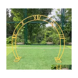 Party Decoration Wedding Props Iron Metal Circar Number Bakgrund Framtillbeh￶r Double Arch Drop Delivery Home Garden Festive S DHQCE