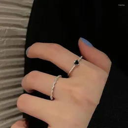 Обручальные кольца Vienkim Heart for Women Girl Hip Hop Jewelry Korea Vintage Harajuku High Color Ring Maiden 2023