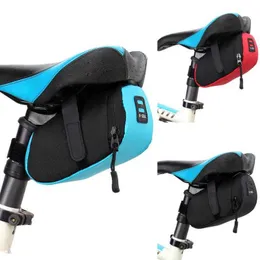Panniers s Nylon Road Bike Saddle Waterproof Tail Storage Bag Cycling Rear Seatpost Tool Pouch Mtb Bicycle Accessories 0201