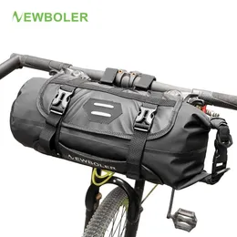 Panniers väskor Newboler Bike Tube Bag Waterproof TreatBar Basket Pack Cycling Front Frame Pannier Bicycle Accessories 0201