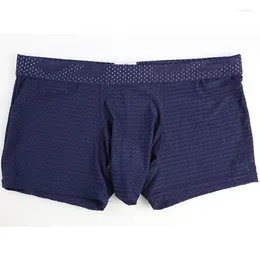 Underpants Men's Underwear Gun Egg Separation Mesh Breathable Sex Boxer Briefs Sexy Mens Panties With Penis Hole Care Men