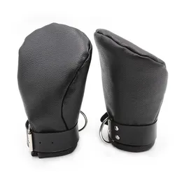 NXY Adult Toys camaTech PU Leather Padded Mittens Soft Puppy Mitts Hand Cuffs Bondage BDSM Dog Palm Fist Gloves Restraint Aduld Game For Couple 1201