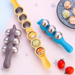 Sushi Tools rostfritt stål risboll formar barn skakar prylar 3 färger att välja för DIY tillverkning av mattillskott 230201