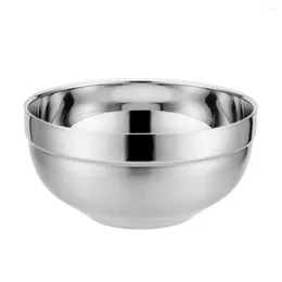 Bowls Stainless Steel Small Bowl 2 Layers Heat Protection Insulation Household Delicate Metal For 11 5cm