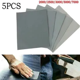 5pcs Water Sandpaper Papers Soft Paper Base 2000 2500 3000 5000 7000 Car Paint Mixed Assorted Grit Wet and Dry Sandpaper