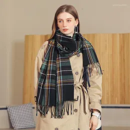 Lenços de tendências Lenço xadrez xale de cashmere de inverno de outono para feminino moda unissex bufandas Invierno Mujer