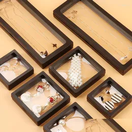 Smyckespåsar Väskor Puches 5pc/Set Box Transparent Display Suspension Armband Jade Antique Storage Drop Delivery Packaging DHVJT