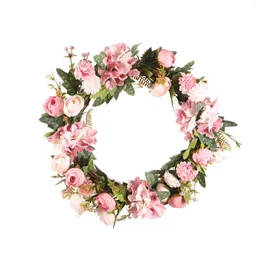 Dekorativa blommor Garland bröllop steg 40 cm krans knopp vinrankan blommor konstgjord cirkel wisteria lampor rosor med stjälkar