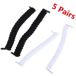 Shoe Parts Accessories 5Pairs Creative Curly Elastic laces No Tie Trainer Kids Laces For Childs And Adults In Sports Flat lace 230201