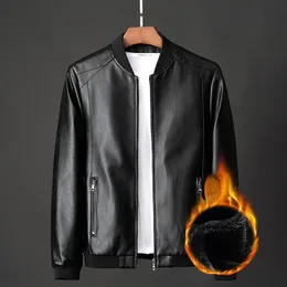 Men Real Leather Jacket Mens Motorcycle Winter Coat Men Warm Genuine Leather Jackets Large Size Suede