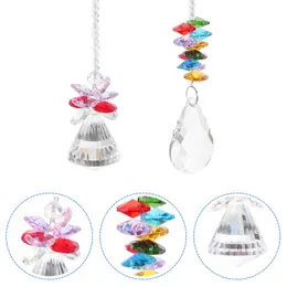 Pendant Necklaces 2pcs Ceiling Lamp Pendants Decorative White Crystal (Random Style)