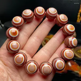 Strand 16mm Yuvarlak Doğal Agates Kadınlar İçin Bilezik Erkekler Bir Göz Eczacı Oniks Boncuklu Vintage Mücevher Reiki Meditasyon Şanslı