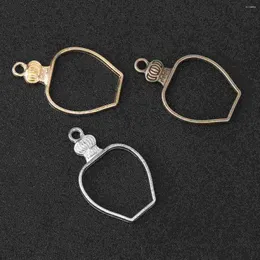 Pendant Necklaces Bezel Jewelry Making Charm Open Charms Pendants Diy Craft Resin Bottle Frame Beads Necklace Dangle Bracelets Vial Alloy