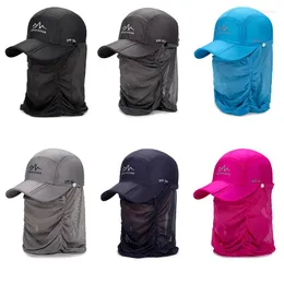 Ball Caps Outdoor Windproof Sun Hat Ultra-thin Quick-drying Waterproof Upf 50 Summer Foldable Mosquito-proof Baseball