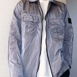Dise￱adores Jackets para hombres Agrupaci￳n de metal Nylon Camisa funcional de bolsillo Doble de bolsillo Protecci￳n reflectante de la chaqueta del viento del viento Tama￱o M-2xl