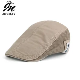 Boinas Joymay Summer Cots Caps for Men Casual Pico de cor sólida com chapéus de etiqueta Casquette Cap Y0071