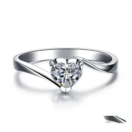 Band Rings Fashion Jewelry Vers￡til Classic Diamond Rose Love Drop Drop Dat entre Dhfkc