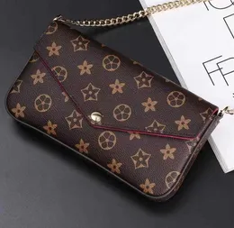 Çok felicie poşet kadın zincir flap çanta cüzdan louiseity tasarımcı çantaları yüksek kaliteli viutonity messenger deri omuz çiçek crossbody çanta çanta