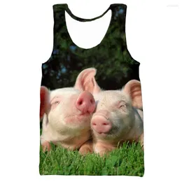 Men's Tank Tops Animal Pig Vest Men/women Fashion Cool 3D Printed Summer Casual Harajuku Style Streetwear Drop