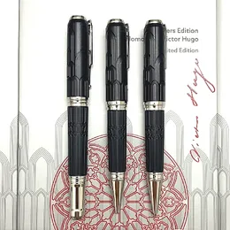 2023 Limited Writers Edition Victor Hugo Signature Rollerball caneta caneta caneta com tampa de estátua escrevo papelaria 5816/8600 de alta qualidade