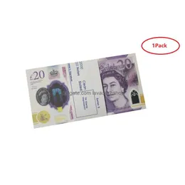 Inne świąteczne materiały imprezowe 50 wielkości replika US Fake Money Kids Gra zabawka lub rodzinny papier Kopia UK Banknote 100pcs Pack Practic Dhxclezvx