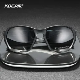 선글라스 kdeam 완벽한 일치하는 모양 남성 편광 자전거 태양 안경 TR90 재료 인체 공학적 디자인 템플 230202