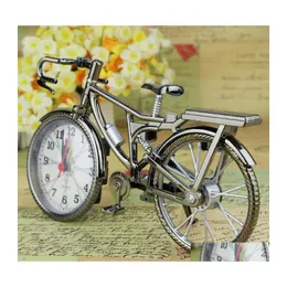 Desk Table Clocks Bicycle Shape Alarm Household Clock Creative Retro Number Mute Placement Home Decoration Gift Dbc Drop Delivery Dhlwh