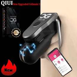 Wibrator Qiui Jaula para Pene Cellmate 2 Hombres Gay Dispositivo Con Control Remoto Por Aplicacin Cinturn de Castidad Juguete seksualny 0803