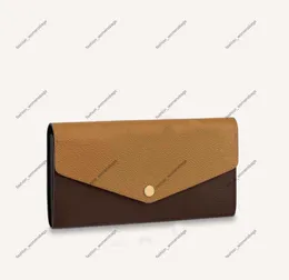 men designer bags 3A Classic Envelope women Wallets Cover Sarah Purse Giant Canvas Coin Change Clutch Card Holders Key Handbag Mini Purses Wallet Passport M80726