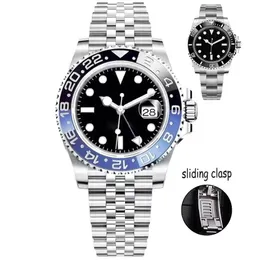 relógios de cerâmica mecânicos automáticos masculinos 40mm aço inoxidável fecho deslizante relógios de pulso de natação safira relógio luminoso dropshipping montre de