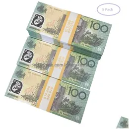 Andere festliche Partyzubehör-Requisitenspiel Australischer Dollar 5/10/20/50/100 Aud-Banknoten Papierkopie Fl-Druck Banknote Geld Fake Movi DhjphRVEIYHR3