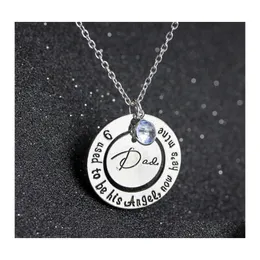Pendant Necklaces Pretty Mom Dad Necklace Mothers Day Beautif Jewelry Gift Circle Drop Delivery Pendants Dh0Dv