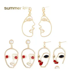 Dangle Chandelier Fashion Face Mask Abstract Earrings Simple Personality Exaggerated Punk Style Earring For Woman Girls Jewelry Gi Otj9L