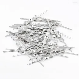 Chandelier Crystal 100PCS Metal Bowtie Buckles Pins Bead Connector Tie Clips Pendant Lighting Lamp Parts Accessories 33/45mm