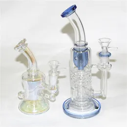 Bongas de água de vidro de cor de vidro de cor de vidro de cor de vidro azul de vidro