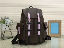 Luksusowy projektant plecak Christopher o dużej pojemności bagaż torba na ramię dla kobiet czarny kwiat Duffle torby podróżne designerskie plecaki torebki torebka moda męska
