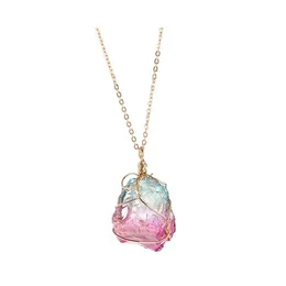 Подвесные ожерелья семь цветов натуральный камень прозрачный хрустальный ожерель