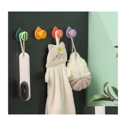 Bathroom Shelves Shees No Punching Hook Wall Hanging Door Cute Sticky Kitchen Creative Fruit Seamless Drop Delivery Home Garden Bath Dhgcc