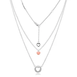 Pendant Necklaces CKK Necklace Layered Heart Necklaces Choker Pendant Colgantes Chakra Collares Pingente 925 Sterling Silver Women Jewelry G230202