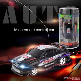 Electricrc Car 1 45 Coke Can Mini Children RAIOTE Control Micro Racing 4 częstotliwości zabawki dla dzieci Prezenty Modele 230202