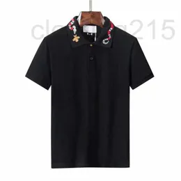 Męskie koszulki designerski mody menu T-shirty męskie Polos swobodne luksusowe koszulki haftowane wierzchołki tees Medusa bawełny wąż wzór kołnierza polo koszule 28b8 16tb