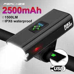 s 1500LM Aluminum Alloy Waterproof Lamp MTB Road Bike Cycling USB Led Charge Set Bicycle Safety Warning Light 0202