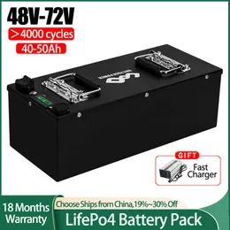 48V 40AH 50AH LiFePO4 Battery Pack Grand A Cells Lithium Iron Phosphate Bulit-in BMS Rechargeable Battery For Boat Motor Solar