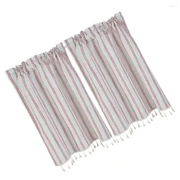Curtain Short Blackout Curtains Striped Kitchen Grommet Tier Window Small Drapes