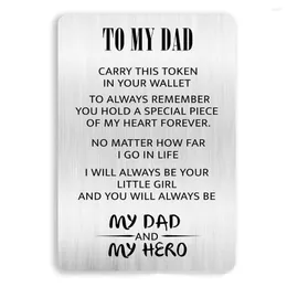 Keychains To My Dad Daughter Wallet Insert Card For Fathers Day Gift I Love You Hero Father Present DIY Custom Wholesale