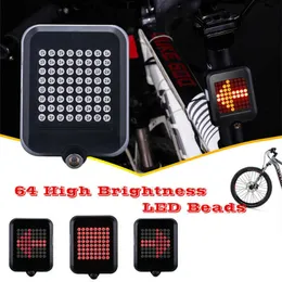 Luzes 64 LED Laser traseira da luz traseira Recarra de bicicleta sinais de bicicleta sem fio Ciclismo de ciclismo de ciclismo