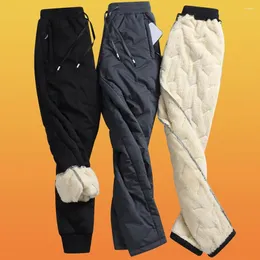 Männer Hosen Taschen Trendy Plus Größe Winter Lammwolle Baumwolle Hosen Kordelzug Männer Wärme Retention Männliche Kleidung