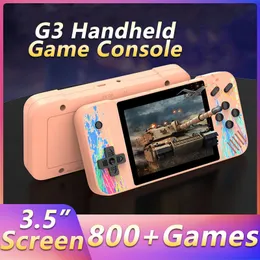 G3 Portable Games Players Retro Arcade 3.5 Screen 800 Classic Game 1200mAh Double Handheld Game Console Horisontell Screen Child's Gifts