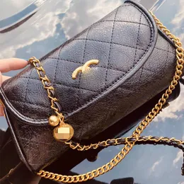 حقائب مصممين ChaneI Luxurys حقيبة يد بسلسلة معدنية حقائب يد للنساء كتف جلد طبيعي غطاء قلاب حقيبة ساعي حقيبة متقاطعة للجسم 25x14cm
